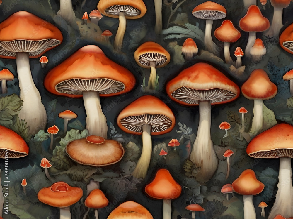 mushrooms on the grass mushroom, fungus, nature, forest, food, autumn, fungi, mushrooms, plant, toadstool, edible, red, vector,Ai generated mushrooms on the grass mushroom, fungus, nature, forest, food, autumn, fungi, mushrooms, plant, toadstool, edible, red, vector,Ai generated