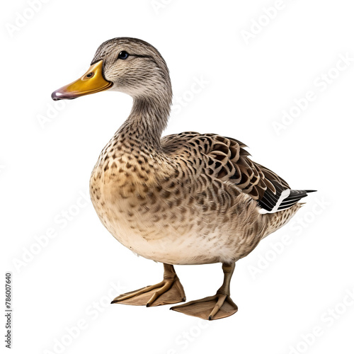 a duck standing on a white background © Dumitru