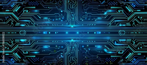 Electronic circuit board technology as background showcasing computer hardware components photo