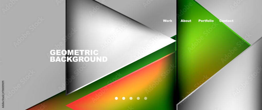 A modern geometric pattern with green and red triangles on a gray background. Perfect for display devices, logos, or multimedia designs A modern geometric pattern with green and red triangles on a gray background. Perfect for display devices, logos, or multimedia designs