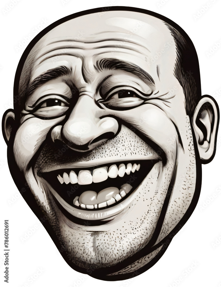 face of a smiley man face of a smiley man