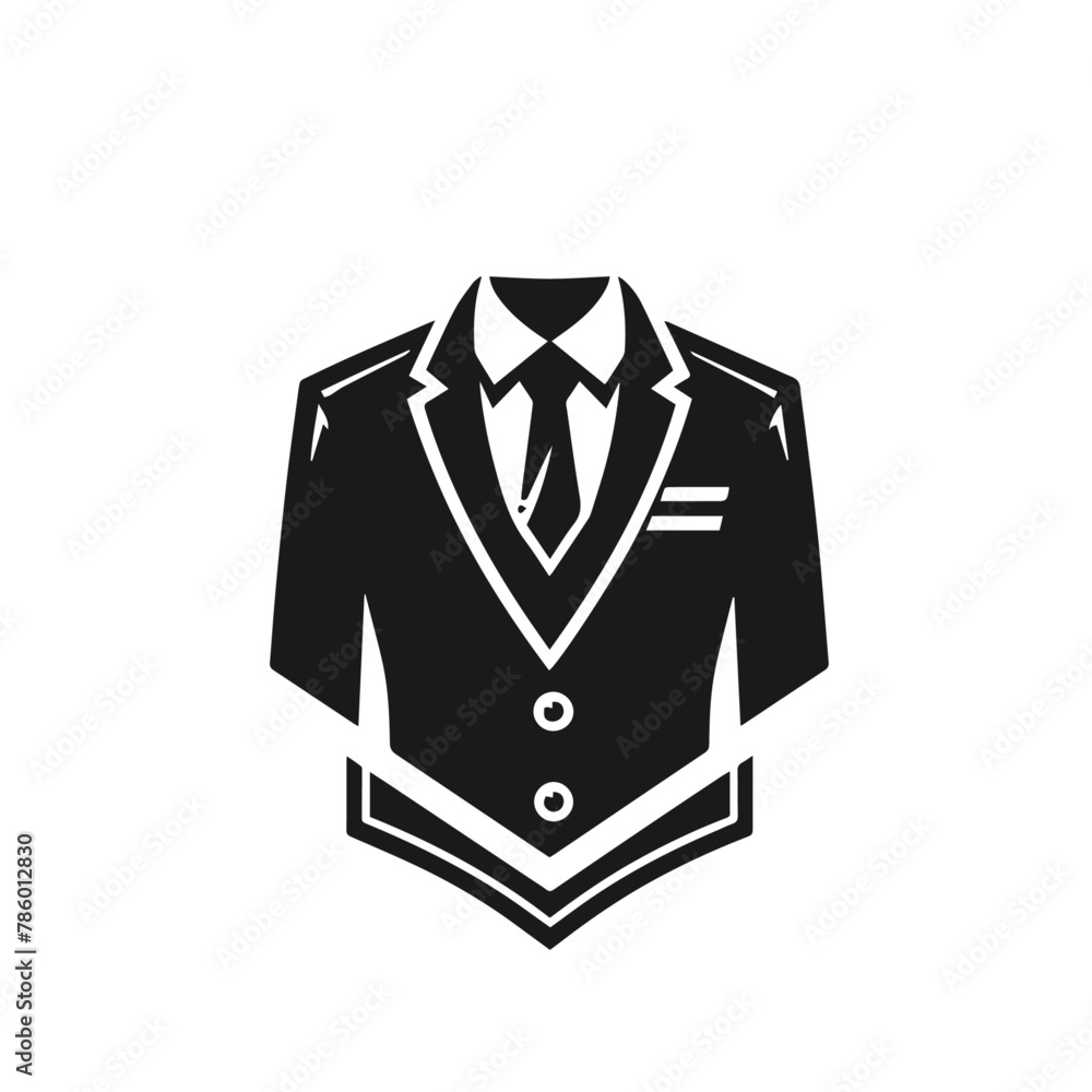 vector illustration of black suit with tie on white background. suit logo
vector illustration of black suit with tie on white background. suit logo