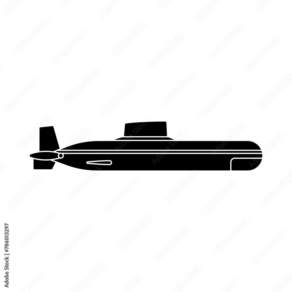 Submarine icon vector. Bathyscaphe illustration sign. Fleet symbol or logo. Submarine icon vector. Bathyscaphe illustration sign. Fleet symbol or logo.