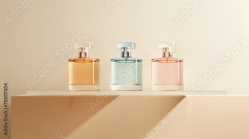 Perfume Bottles on Shelf