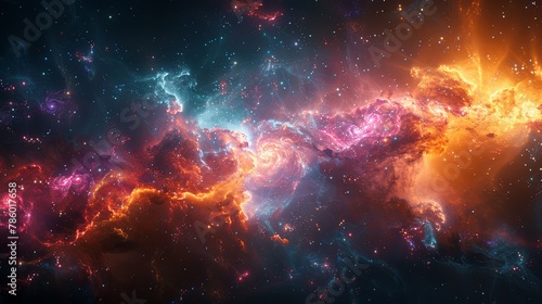 Cosmic Splendor: A Vibrant Nebula