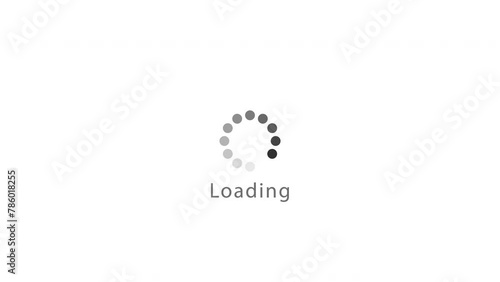 Black gradient dotted round loading page video design