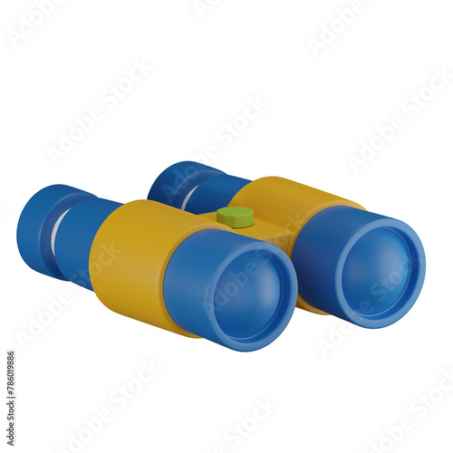 Binocular 3D illustration