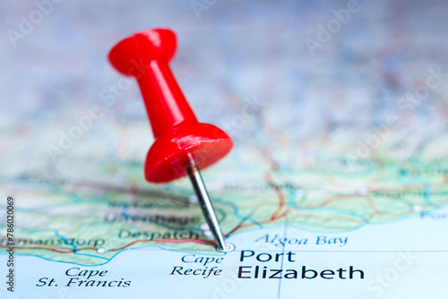 Port Elizabeth, South Africa pin on map