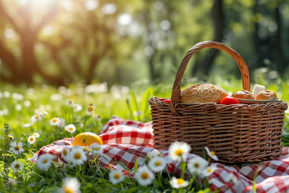Outdoor spring picnics and family gatherings during National Picnic Month Outdoor spring picnics and family gatherings during National Picnic Month