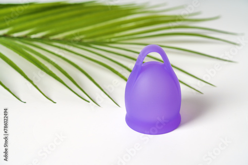 Violet Period Cup and Green Tropical Foliage: Sustainable, Waste-Free