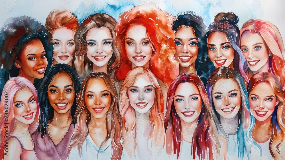 A group of women with different hair colors