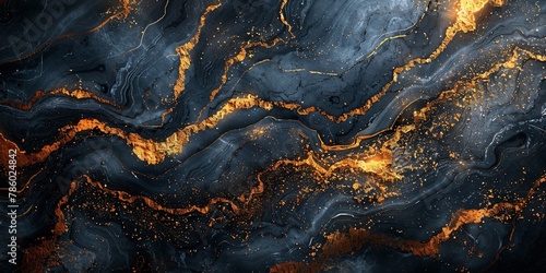 luxury black and gold marble slab, abstract backgrounds.