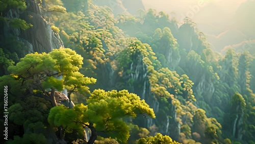 Beautiful mountain scenery and natural landscapes