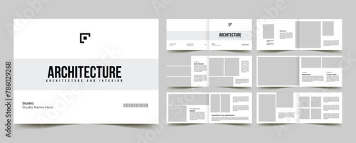 architecture interior landscape portfolio layout template or catalog portfolio brochure design 