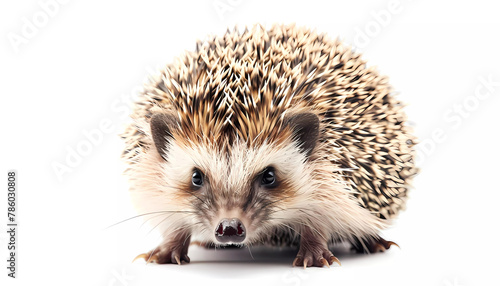 Hedgehog on white background. Generative ai design concept art.