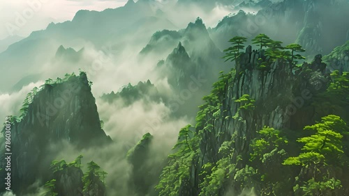 Beautiful mountain scenery and natural landscapes