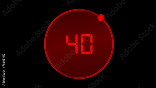 Transparent Alpha Countdown Timer Overlay video For Gym workout or rest timer. 