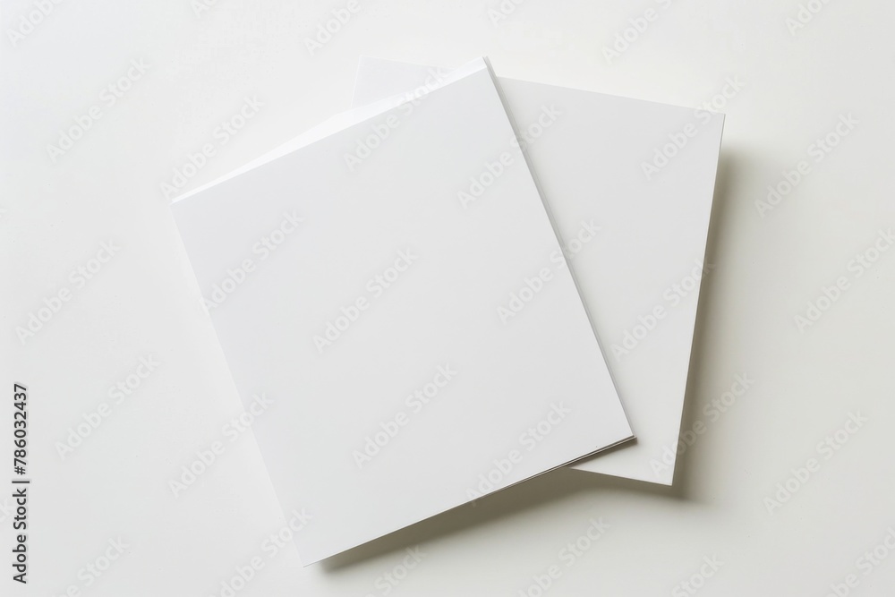 Blank paper mockup created with Generative AI Blank paper mockup created with Generative AI
