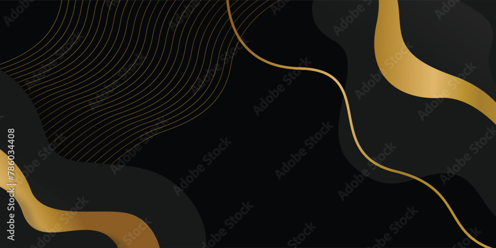Obraz premium Modern black and gold abstract background vector