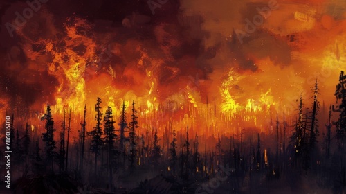 The Fiery Forest Inferno photo