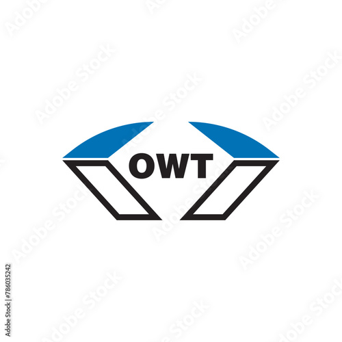 OWT letter logo design on white background. OWT logo. OWT creative initials letter Monogram logo icon concept. OWT letter design photo