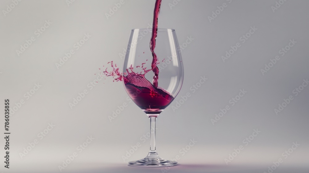 Fototapeta premium Pouring Red Wine into Glass