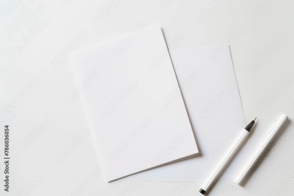 Blank paper mockup created with Generative AI Blank paper mockup created with Generative AI
