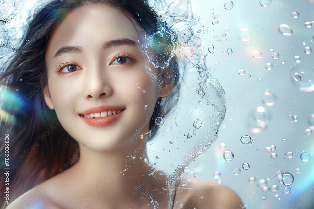 アジア人女性のヘアケア美容イメージ(ヘッドスパ・スキンケア) アジア人女性のヘアケア美容イメージ(ヘッドスパ・スキンケア)