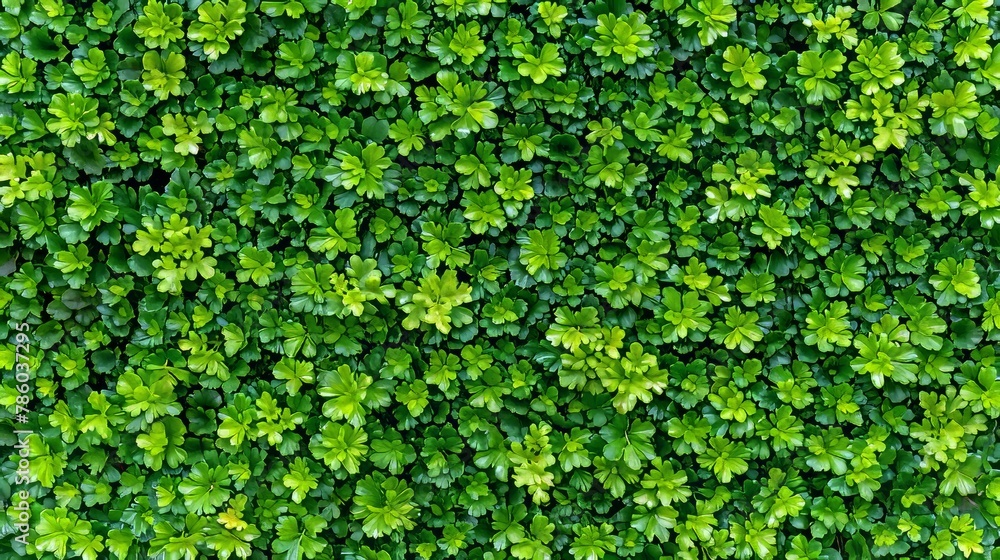Close up texture of small green leaves in hedge wall, evergreen eco plant in garden Close up texture of small green leaves in hedge wall, evergreen eco plant in garden