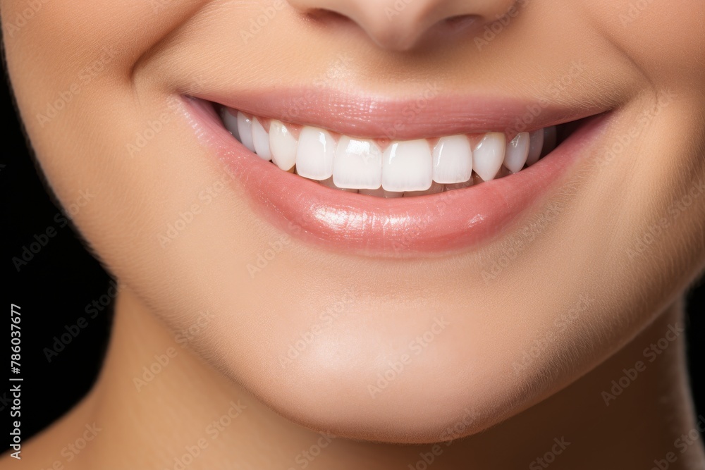 A woman with a big smile showing her teeth A woman with a big smile showing her teeth