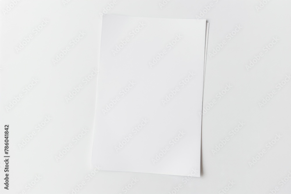 Blank paper mockup created with Generative AI Blank paper mockup created with Generative AI