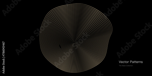 木の年輪デザインのグラデーション背景ベクターイラスト