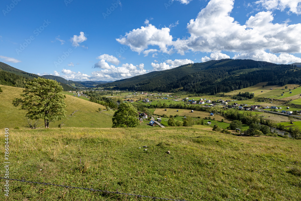 The landscape of the Carpathian Mountains in Romania The landscape of the Carpathian Mountains in Romania