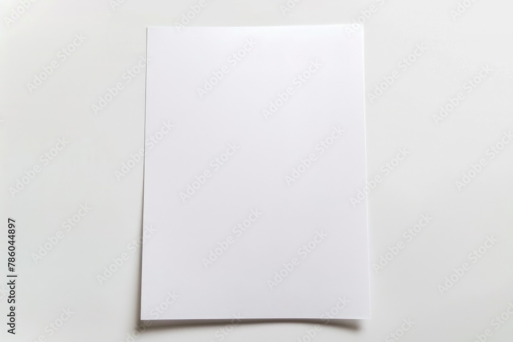 Blank paper mockup created with Generative AI Blank paper mockup created with Generative AI