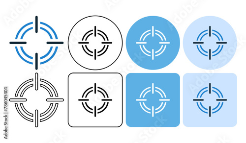 target, aim, corsair icon symbol  ui and ux design, glyphs and stroke line icon	