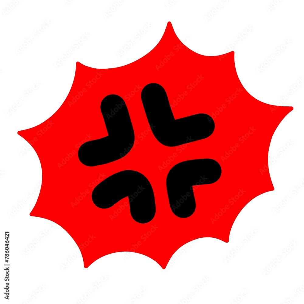 Obraz premium 怒 ふきだし