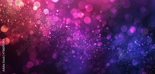 A colorful background with purple and blue swirls and pink and purple dots