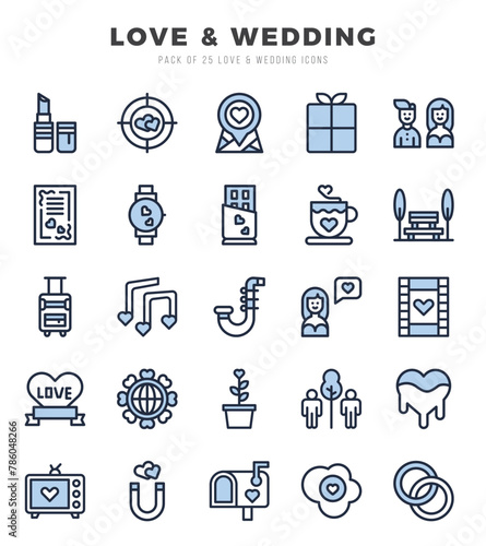 Love & Wedding icons set for website and mobile site and apps.