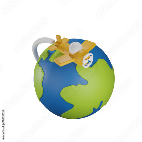 Traveling 3D illustration