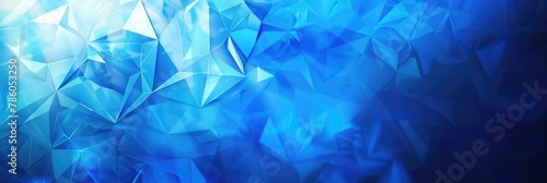 Blue Banner Background. Dark Blue Abstract Polygonal Design for Bright Business Communications