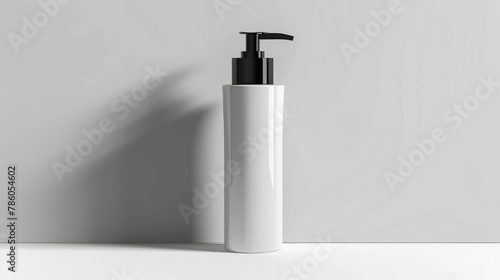 Sleek and Minimalist Facial Cleanser Packaging Showcased Against a Clean White Background