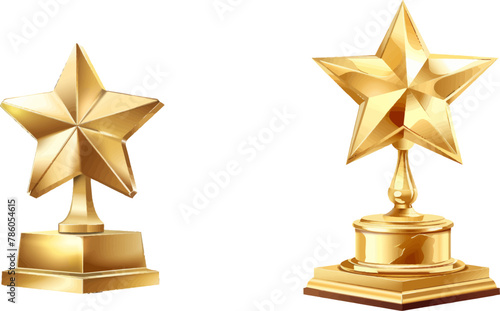 Gold star award for rewarding for achievements in sport or cinema