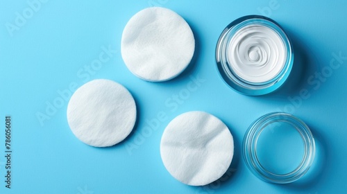 Effective makeup remover alongside used cotton rounds showcasing cleaning power and skincare routine