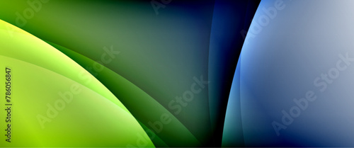 A unique blend of electric blue and green swirls creating an abstract background resembling water and terrestrial plants. The pattern is reminiscent of macro photography on flowering plants and grass