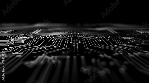 Close-up of electronic circuit board in computer technology