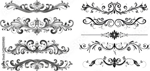 Vintage calligraphic dividers