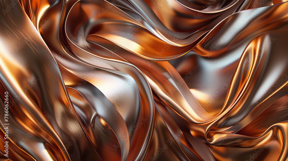 Metallic copper and bronze waves swirl in abstract, refining urban photo themes. Metallic copper and bronze waves swirl in abstract, refining urban photo themes.