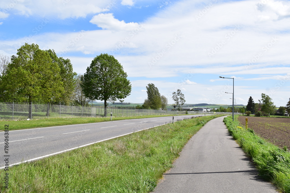 rural road along an airfield