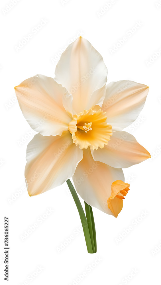 Fototapeta premium Beautiful and simple botanical flower transparent background