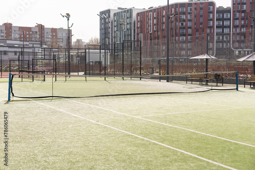 Wallpaper Mural View of multi-functional sports area with tennis courts Torontodigital.ca